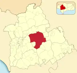 Расположение муниципалитета Кармона на карте провинции