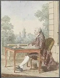 Автопортрет. Около 1762Бумага, акварель, гуашь, графитовый карандаш, сангина. 25 × 19 смМузей Конде, Шантийи