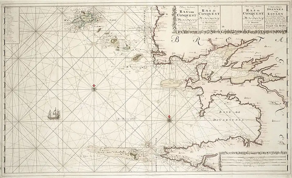 Карта западной Бретани