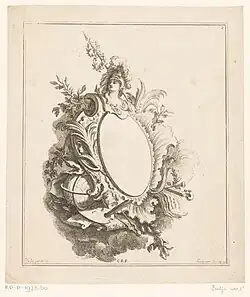 Картуш с Минервой. Из серии «Книга картушей». 1705—1761. Офорт