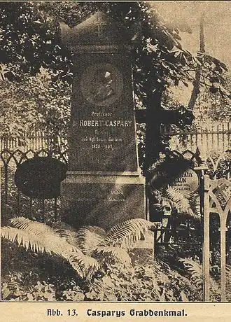 Памятник на могиле Роберта Каспари (1818-1887)