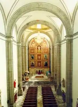 Интерьер собора святого Бонавентуры, Куаутитлан, Мексика