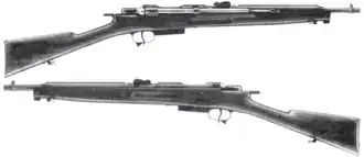 Поздняя версия винтовки Cei-Rigotti с переводчиком огня, вид справа и слева