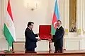Вручение ордена "Гейдар Алиев" Эмомали Рахмону президентом Азербайджанской Республики Ильхам Алиевым