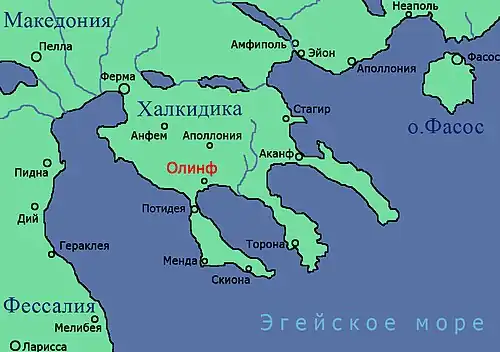 Карта Халкидики