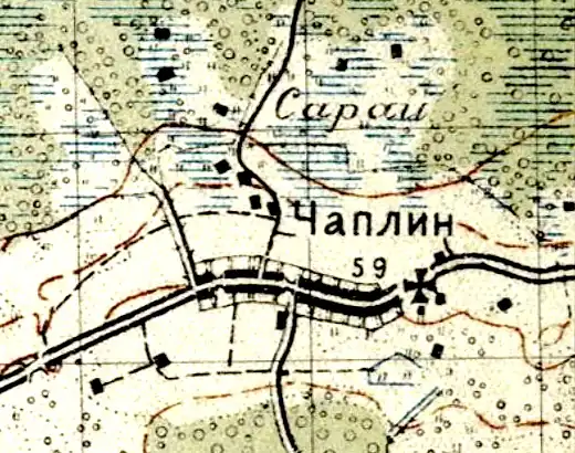 План деревни Чаплино. 1941 год