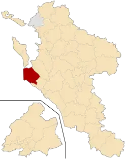 Кантон на карте департамента Шаранта Приморская