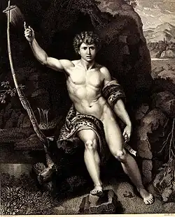 Cвятой Иоанн Креститель. По оригиналу Рафаэля. 1791. Гравюра резцом по меди