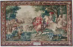 Поражение графа Марсена. Шпалера по картону Ш. Лебрена и А. ван дер Мейлена. Между 1711 и 1715