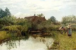 Срезание тростника.