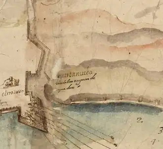 План нижней части стены (1608)