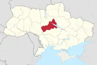 Черкасская область на карте