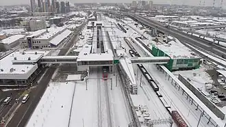 Общий вид на станцию и Восточный вокзал