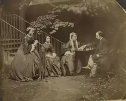 Льюис Кэрролл. Миссис Россетти играет в шахматы с Д. Г. Россетти: Кристина и Мария Франческа, октябрь 1863