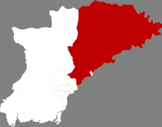 Куаньдянь-Маньчжурский автономный уезд на карте