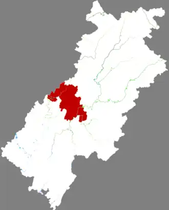 Тунчуань на карте