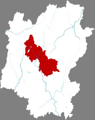 Линчуань на карте