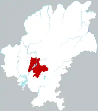 Гуаньшаньху на карте