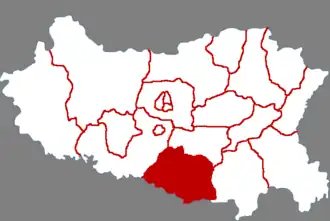 Линьчжан на карте