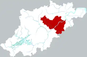 Фуян на карте