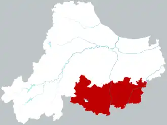 Дэцин на карте