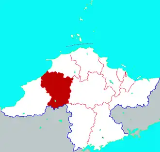 Чжаоюань на карте