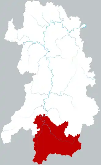 Цзянхуа-Яоский автономный уезд на карте