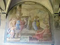 Святой Винченцо Феррер исцеляет больных. Между 1581 и 1584. Фреска Большого кьостро, церковь Санта-Мария-Новелла, Флоренция