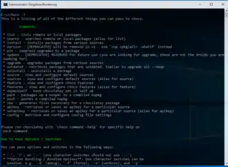 Скриншот программы Chocolatey