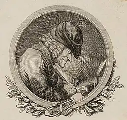 Пишущий Вольтер. 1778. Офорт