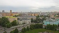 Вид на Волхонку с Храма Христа Спасителя.