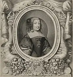 Кристина, дочь Франции, милостью Божией, герцогиня Савойская. 1663. Офорт