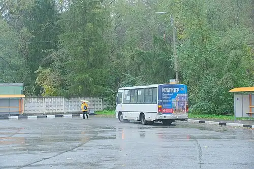 Конечная остановка автобуса ст. Тайцы — пос. Хвойный