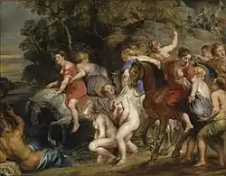П. П. Рубенс (мастерская). Клелия переправляется через Тибр. Ок. 1640. Лувр, Париж