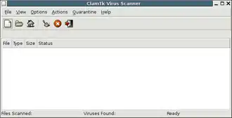 Скриншот программы ClamAV
