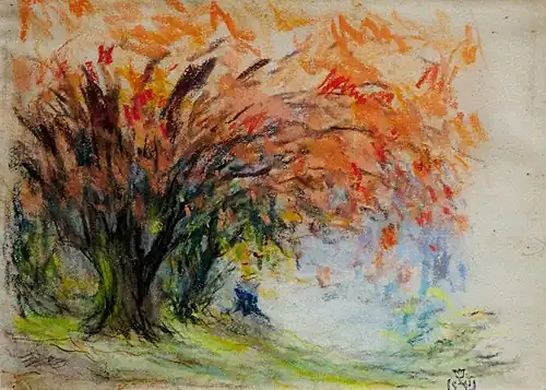 Деревья с осенней листвой. Музей изящных искусств Бреста, Франция