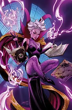 Клеа как Верховный маг Земли на обложке Strange vol.3 #1 (Март, 2022)Художник — Сабина Рич.