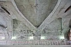 Забетонированный свод с кессонами