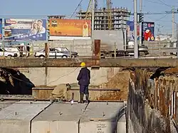 Строительство станции. 2 декабря 2003 г.