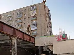 Строительство станции. 2 декабря 2003 г.