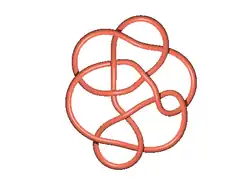 Узел Конвея, особый узел с 11 пересечениями, срезанность которого долгое время было нерешённой проблемой в теории узлов.