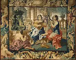 Музыка. Шпалера серии «Семь свободных искусств». 1655—1675. Государственный Эрмитаж, Санкт-Петербург