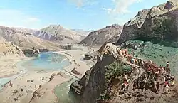 Персидская артиллерия (пушки перетаскивают крестьяне, насильно согнанные из окрестных деревень), 1864