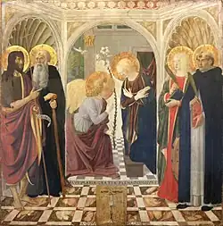 Благовещение. 1473. Дерево, темпера. Пти Пале, Париж