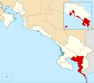 Гольфито на карте