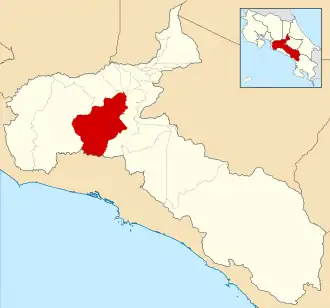 Акоста на карте