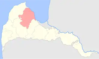 Тальсенский уезд на карте