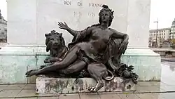 Аллегория Соны. Скульптура пьедестала конного памятника Людовику XIV в Лионе. 1720. Бронза