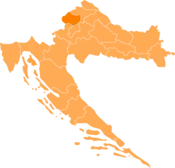 Крапинско-Загорска на карте