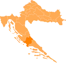 Шибенско-Книнска на карте